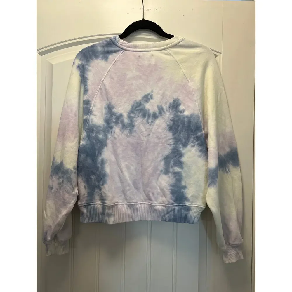 American Eagle Women’s Pastel‎ Soft Tie Dye Pullover Sweatshirt Sz M Blue Purple